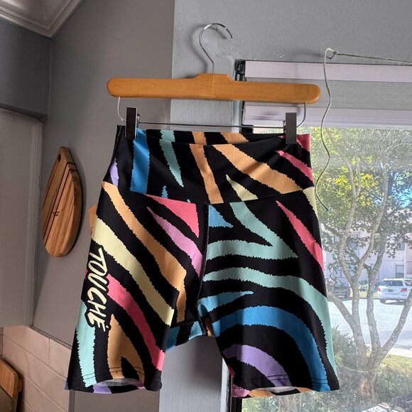 Touche Zebra Print Athletic Shorts - Picture 2 of 6